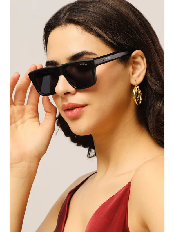 Black UV Protected Wayfarer Sunglasses For Men & Women- FunkyTradition