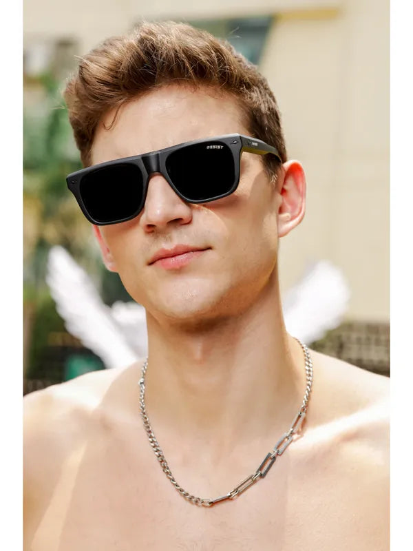 Black UV Protected Wayfarer Sunglasses For Men & Women- FunkyTradition