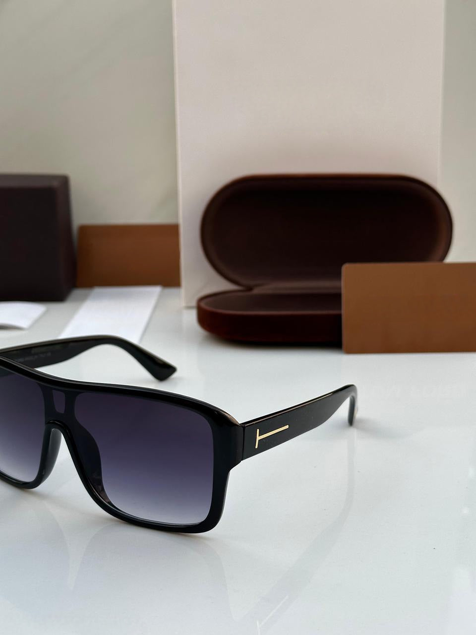 Black Sunglasses with Box and Case