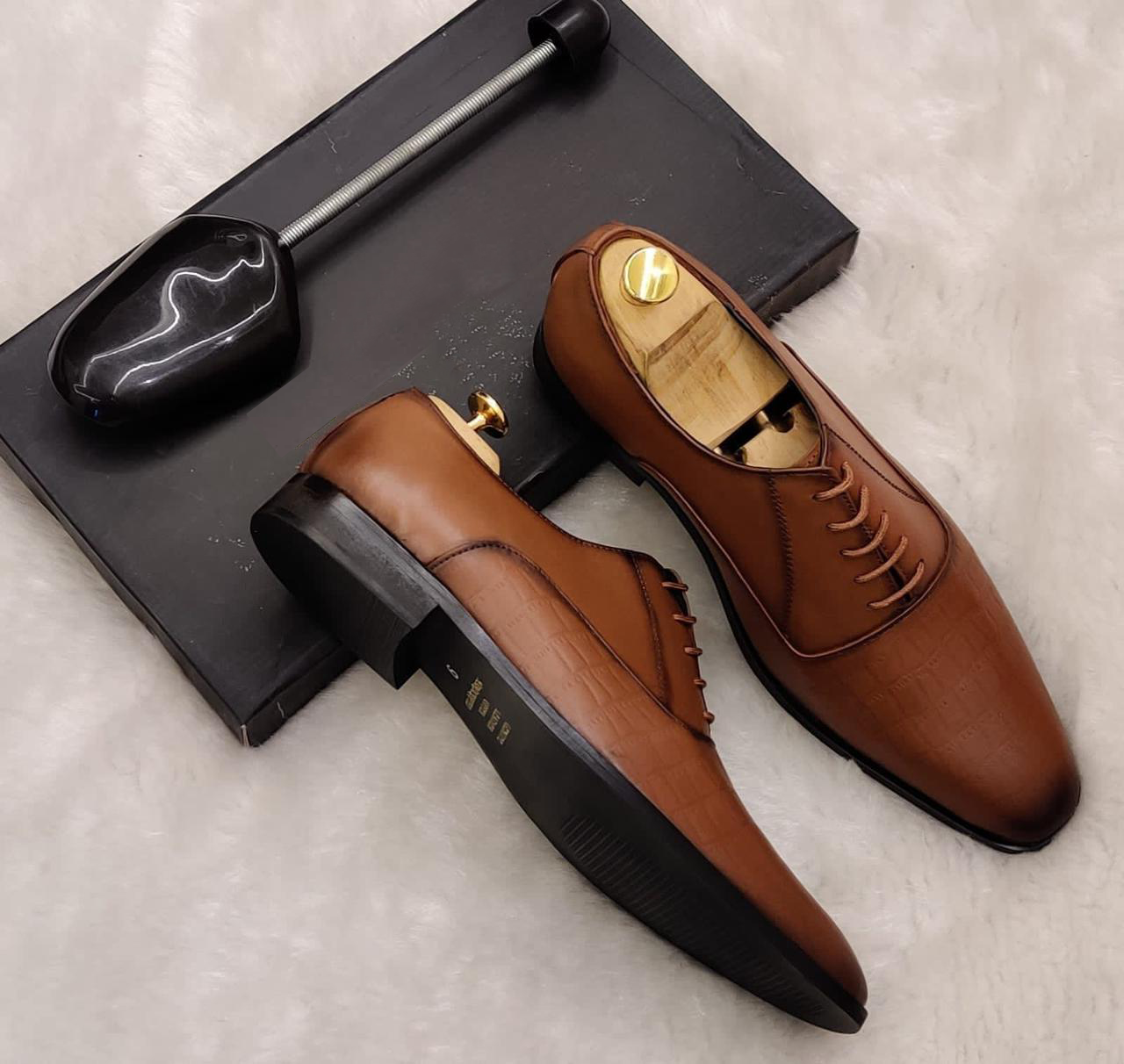 Brown Mens Party Wear Premium Quality Formal Shoes - FunkyTradition