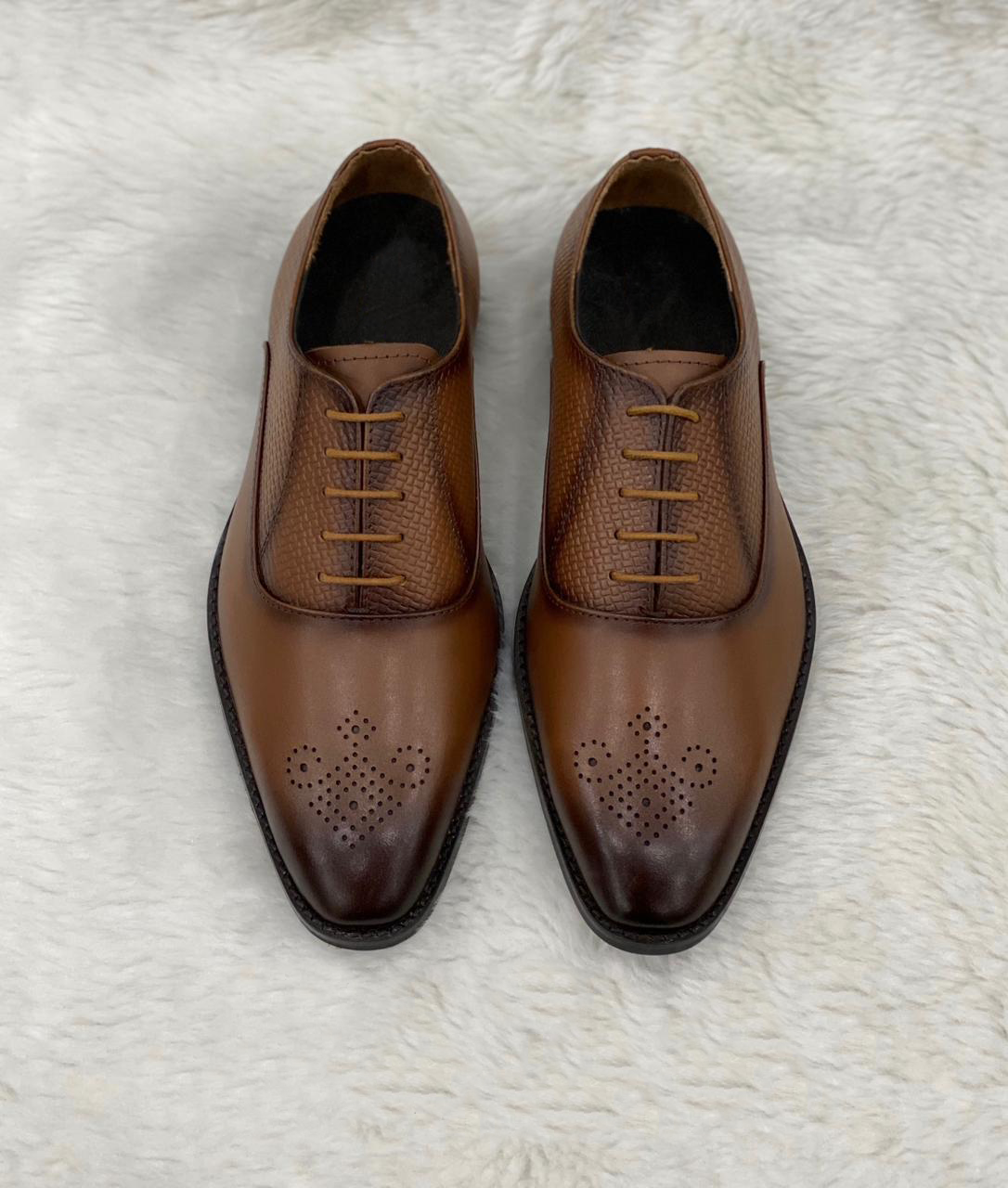 Brown Mens Party and Wedding Wear Premium Quality Formal Shoes - FunkyTradition