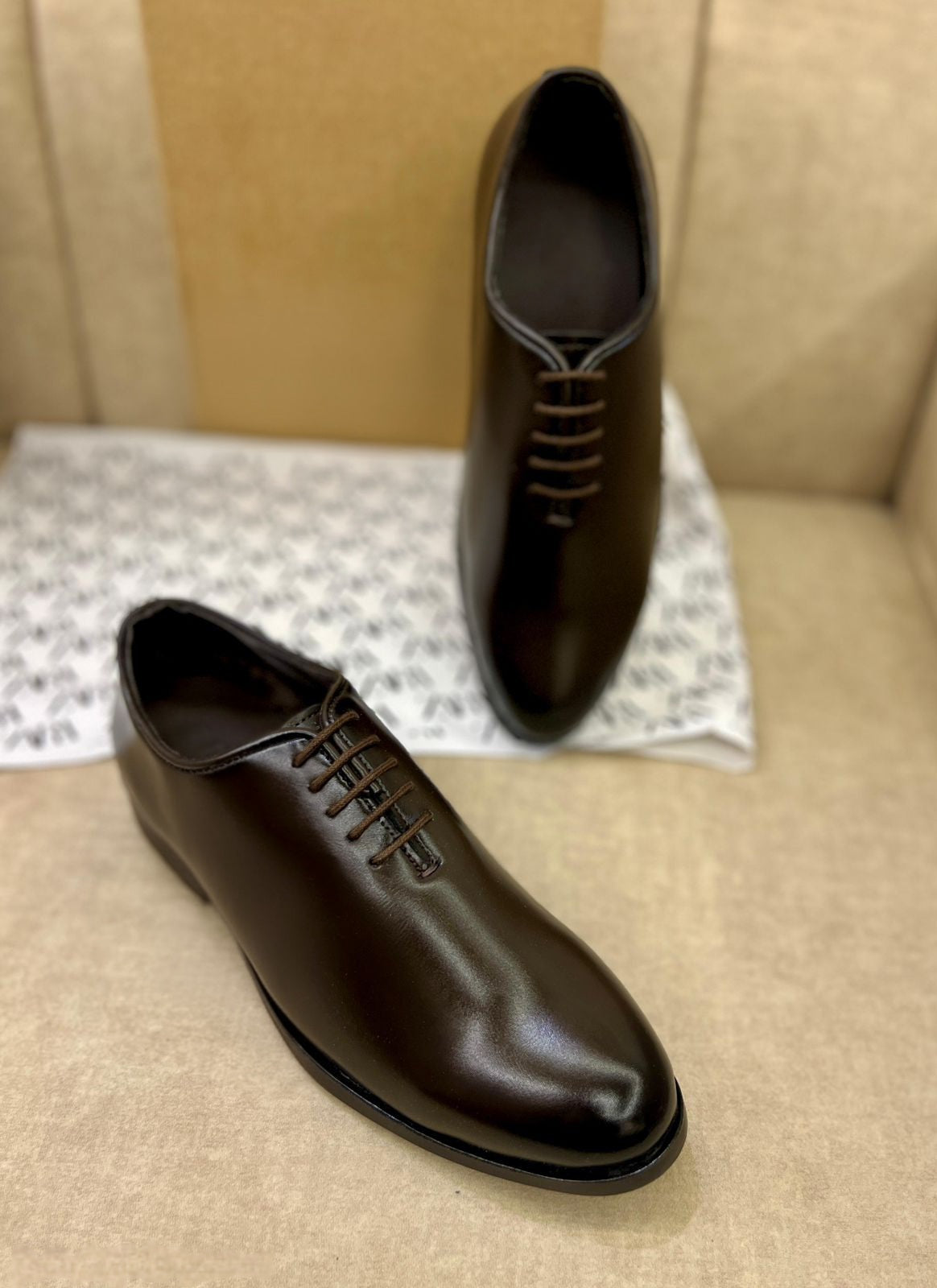 Brown Formal Lace-Up Shoe for Men, Rich Faux Suede, Comfortable Men's Party Wear Footwear