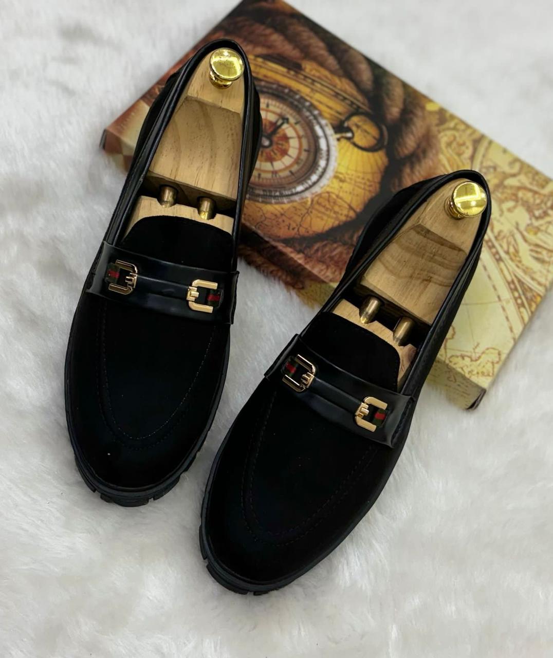 Buckle Design Suede Moccasins for Men - Elegant and Durable Leather by FunkyTradition