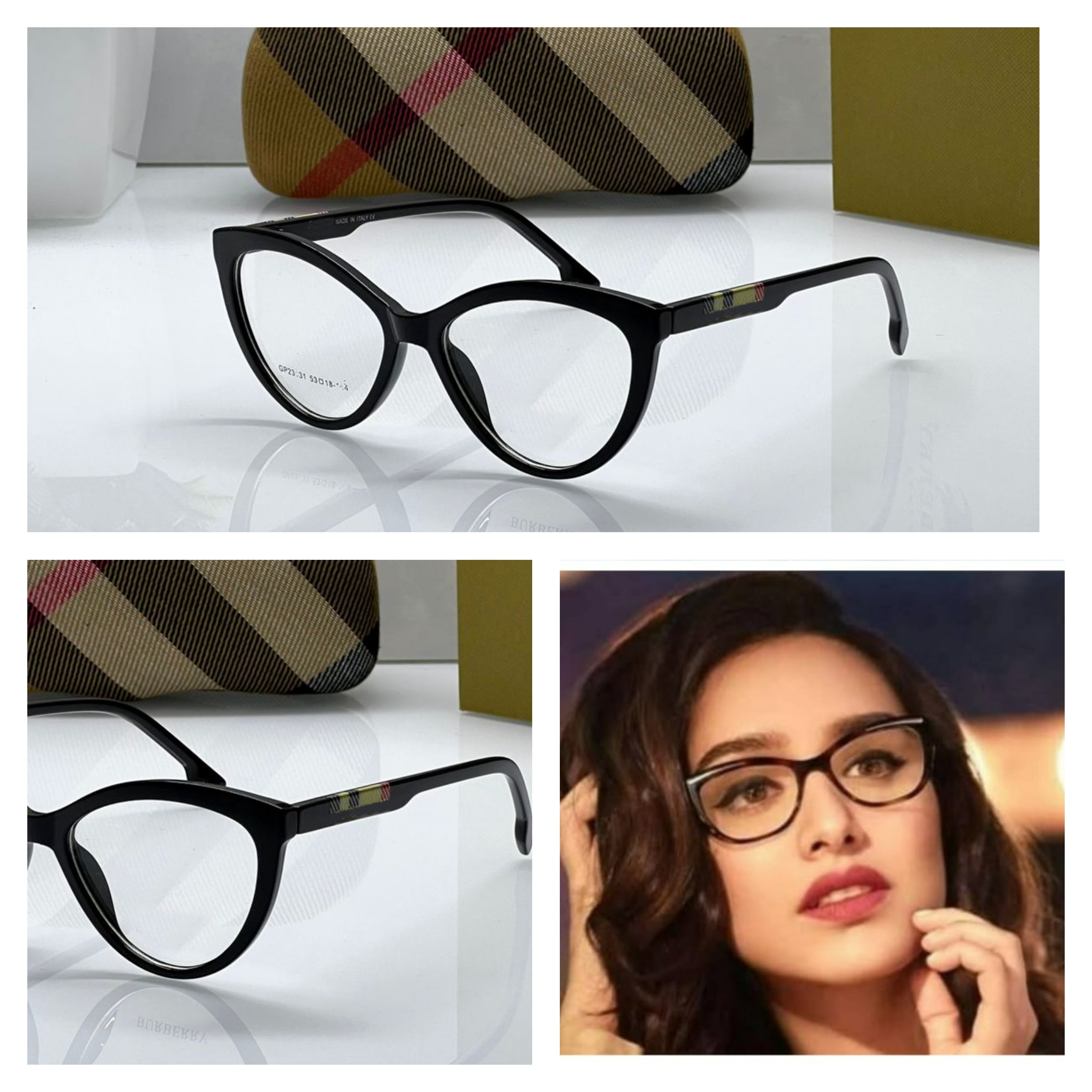 Cat-Eye Black Frame Glasses – Alia Bhatt Inspired