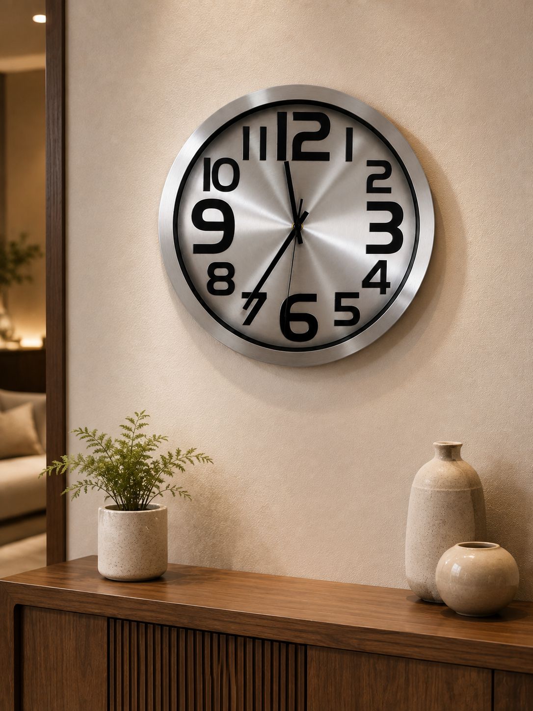Premium 3-6-9-12 Vastu Wall Clock – 12 Inch Metal Wall Clock