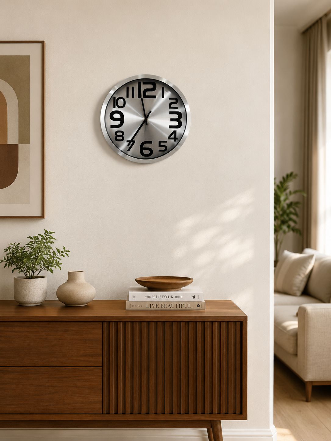 Premium 3-6-9-12 Vastu Wall Clock – 12 Inch Metal Wall Clock