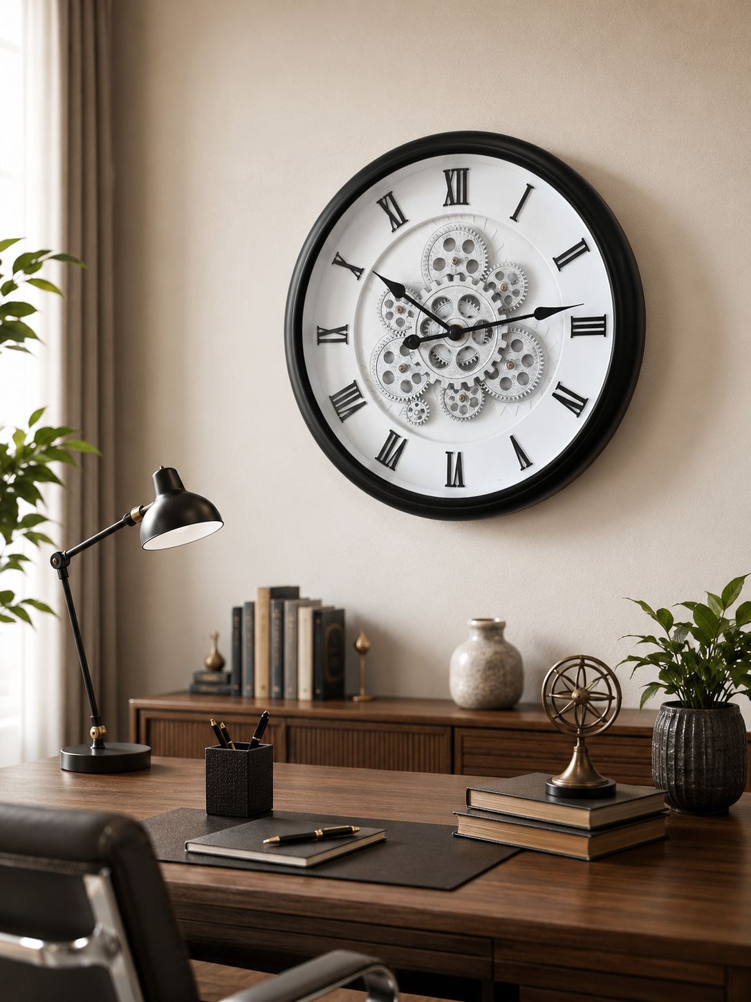 Premium Mechanical Gear Wall Clock – 16 Inch Working Gear Decorative Wall Clock