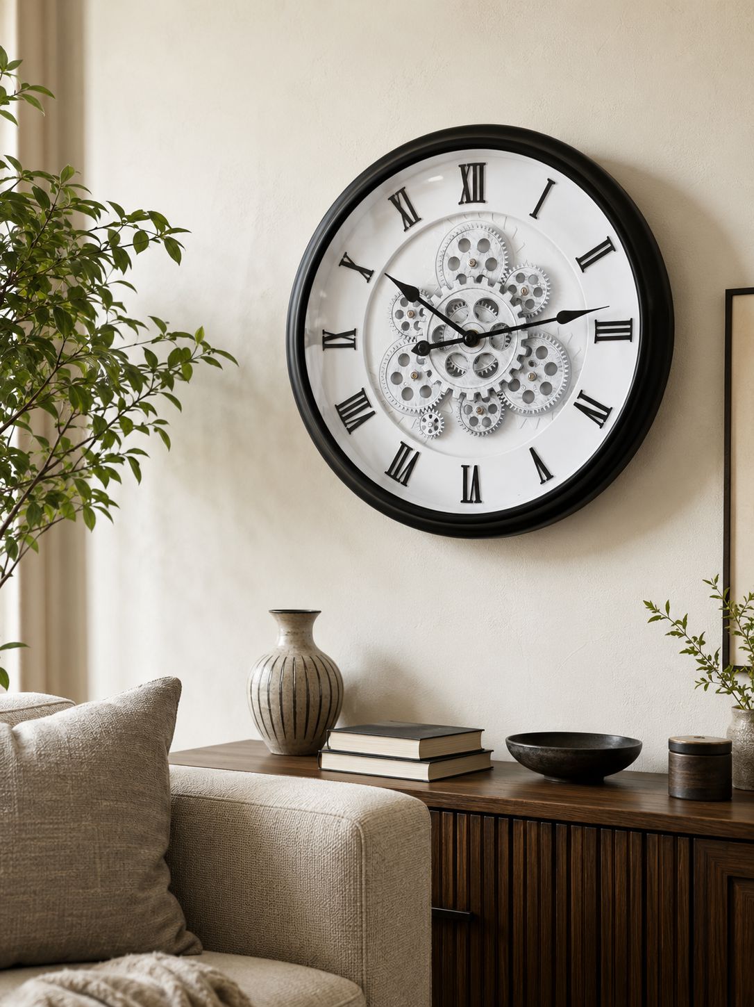 Premium Mechanical Gear Wall Clock – 16 Inch Working Gear Decorative Wall Clock