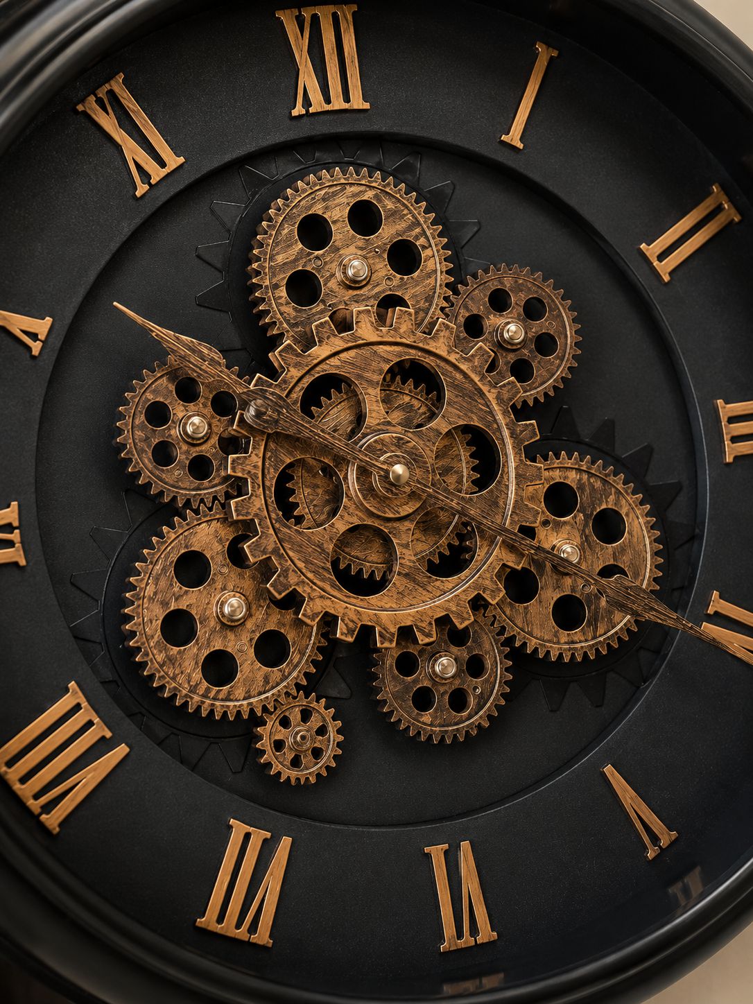 Premium Mechanical Gear Wall Clock – 16 Inch Working Gear Decorative Wall Clock