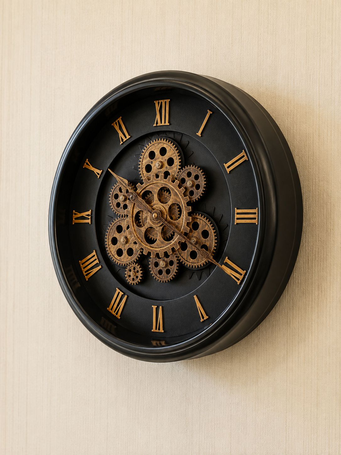 Premium Mechanical Gear Wall Clock – 16 Inch Working Gear Decorative Wall Clock