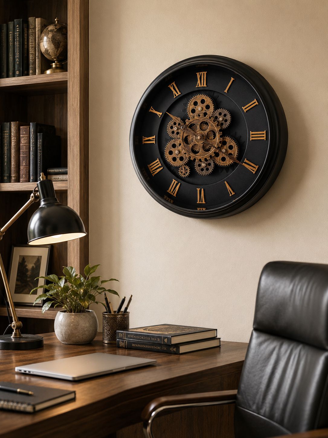 Premium Mechanical Gear Wall Clock – 16 Inch Working Gear Decorative Wall Clock