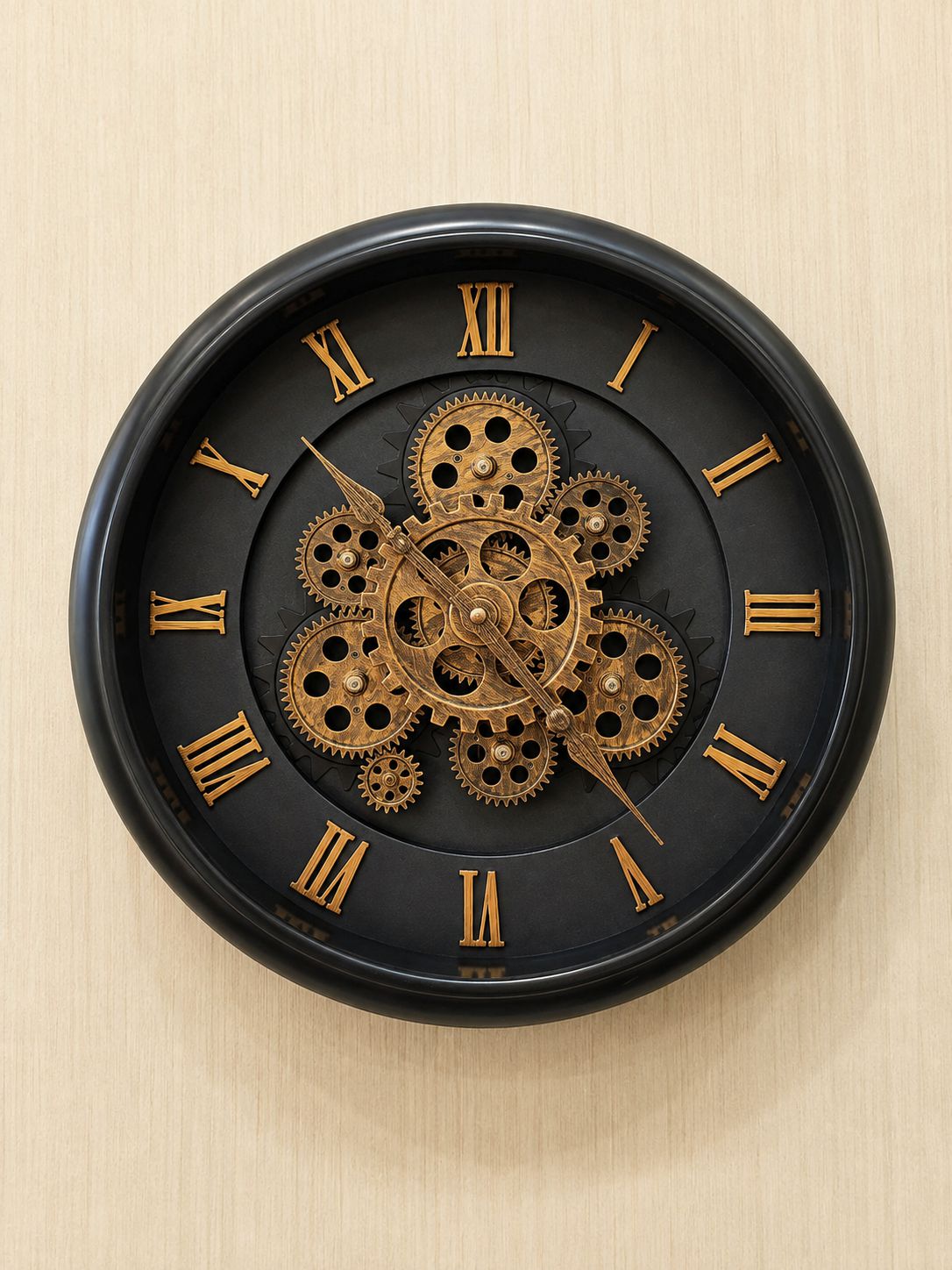 Premium Mechanical Gear Wall Clock – 16 Inch Working Gear Decorative Wall Clock
