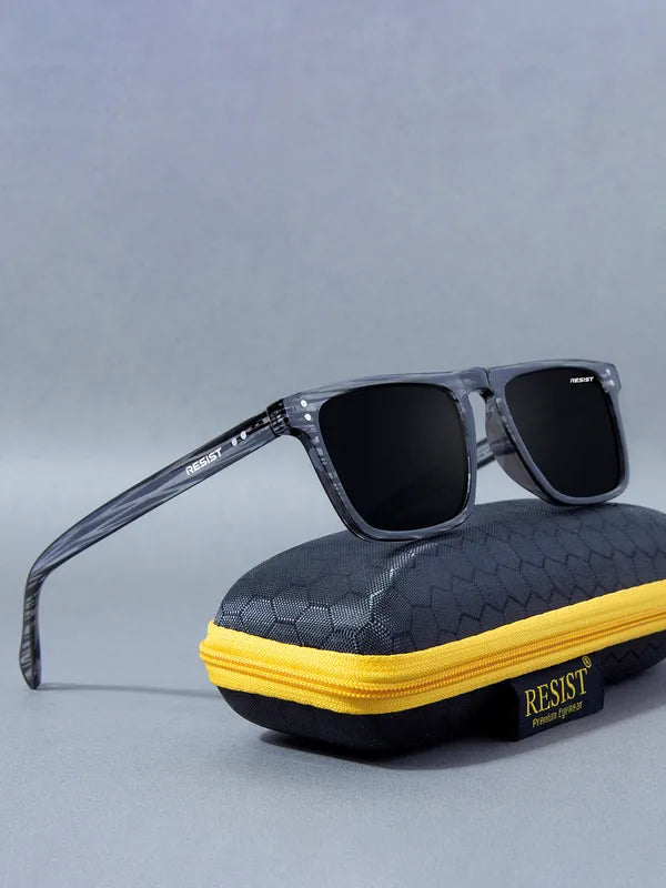 Classy UV Protected Grey Black Wayfarer Sunglasses For Men & Women- FunkyTradition