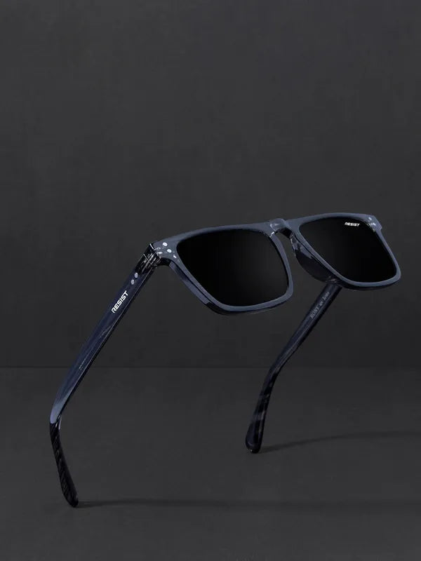 Classy UV Protected Grey Black Wayfarer Sunglasses For Men & Women- FunkyTradition