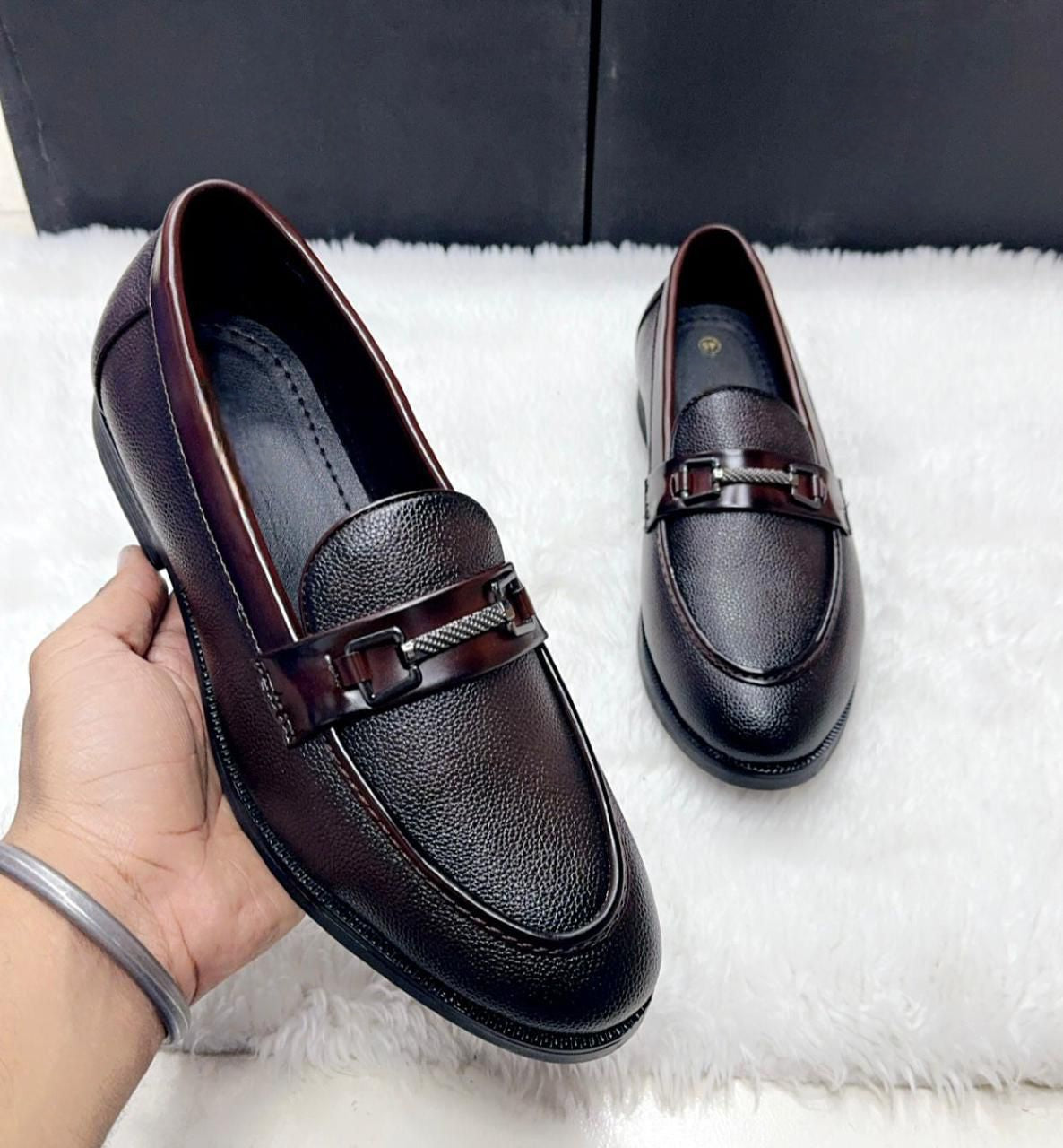 Close-up of Rich Brown Tassel Loafer highlighting the premium finish and strong stitching.