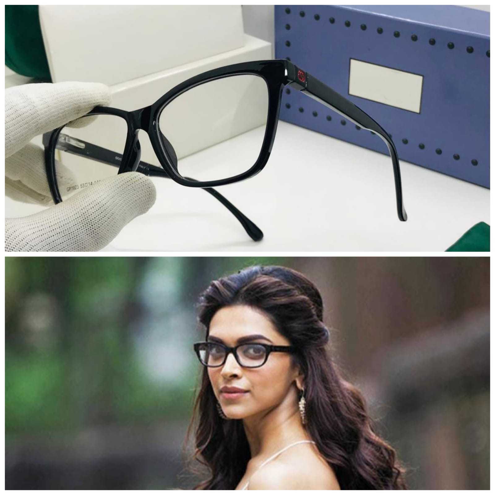 Deepika Padukone Inspired Black Cat-Eye Eyeglasses Frame