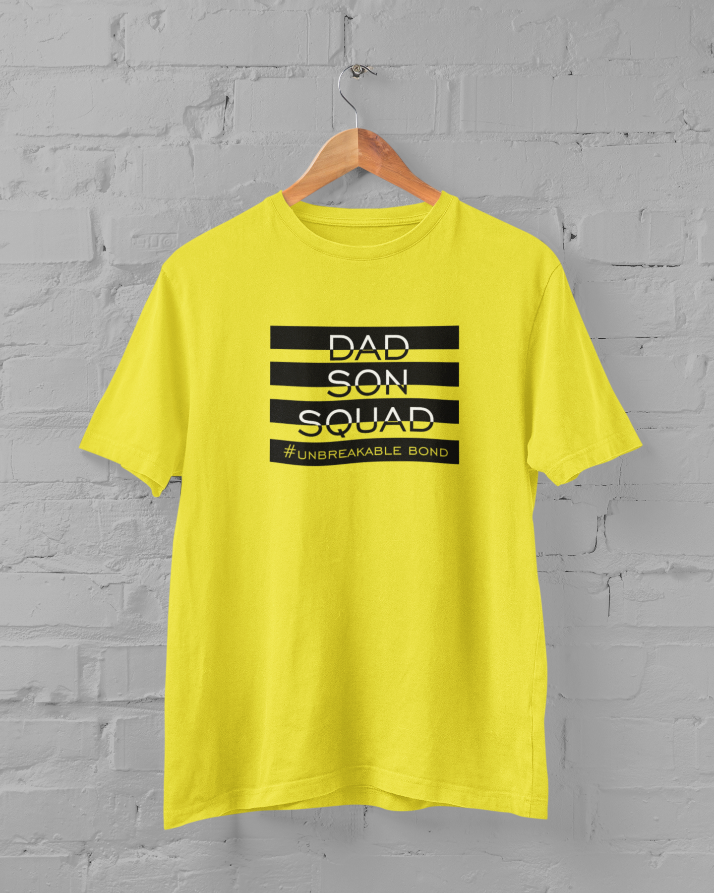 Dad Son Squad Father and Son Yellow Matching T-Shirt- FunkyTradition