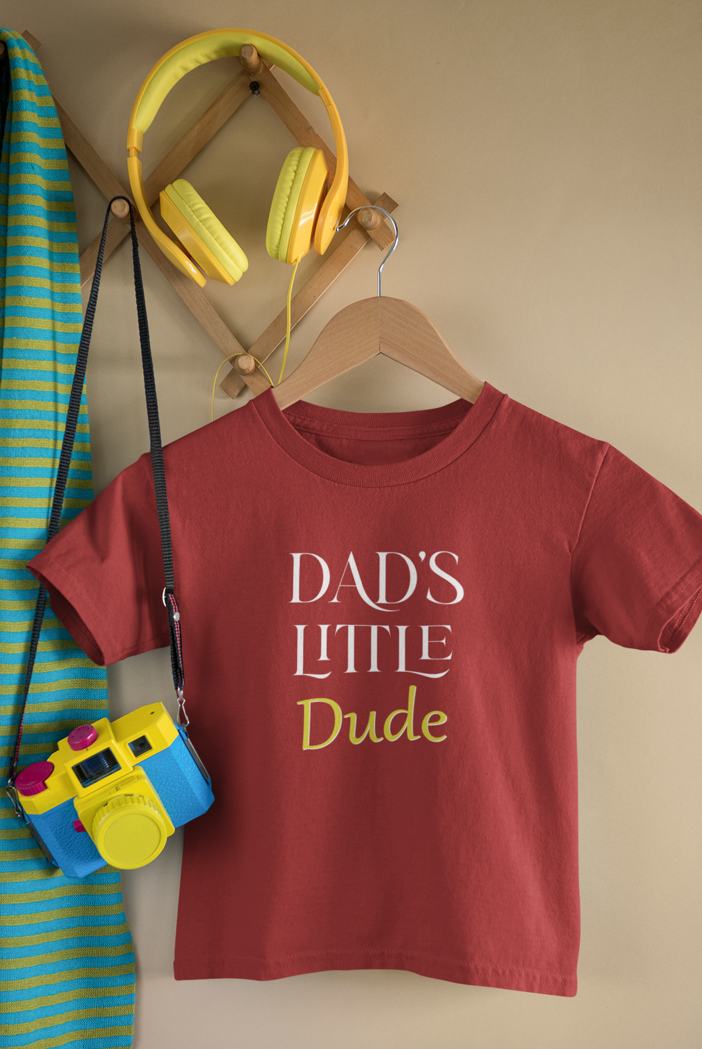 Dads Little Dude Father and Son Red Matching T-Shirt- FunkyTradition