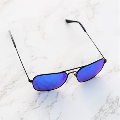 Raees Black And Blue Mercury Square Sunglasses For Men And Women-FunkyTradition