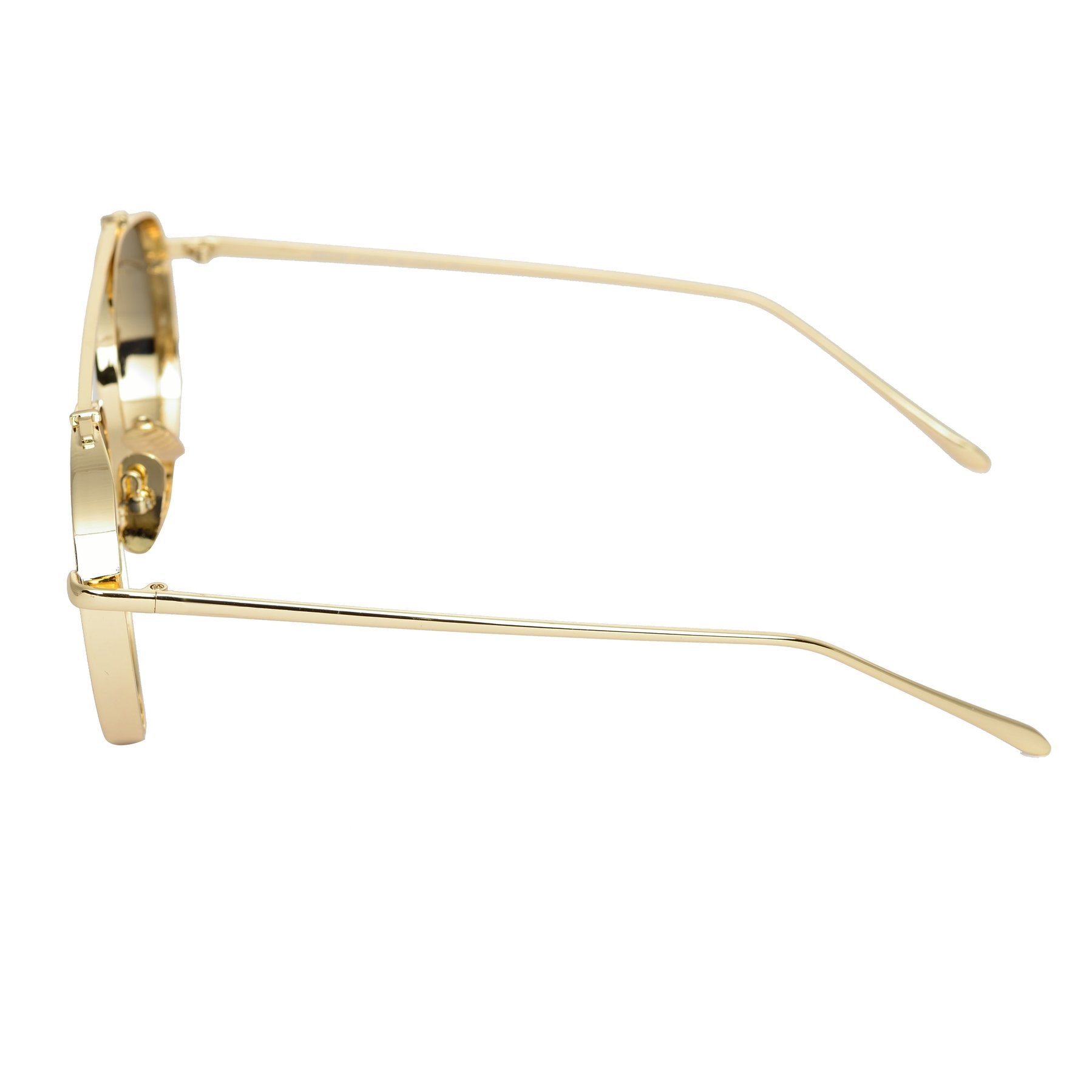 Round Black And Gold Sunglasses For Men And Women-FunkyTradition