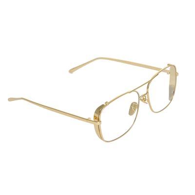 Rectangle Aqua Green And Gold Sunglasses For Men And Women-FunkyTradition
