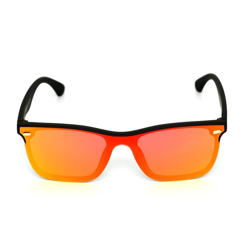 Way Oval Orange And Black Sunglasses For Men And Women-FunkyTradition