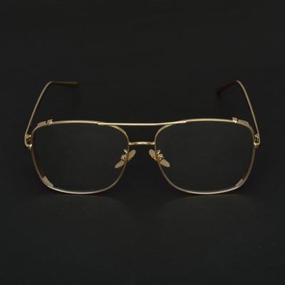 Rectangle Aqua Green And Gold Sunglasses For Men And Women-FunkyTradition