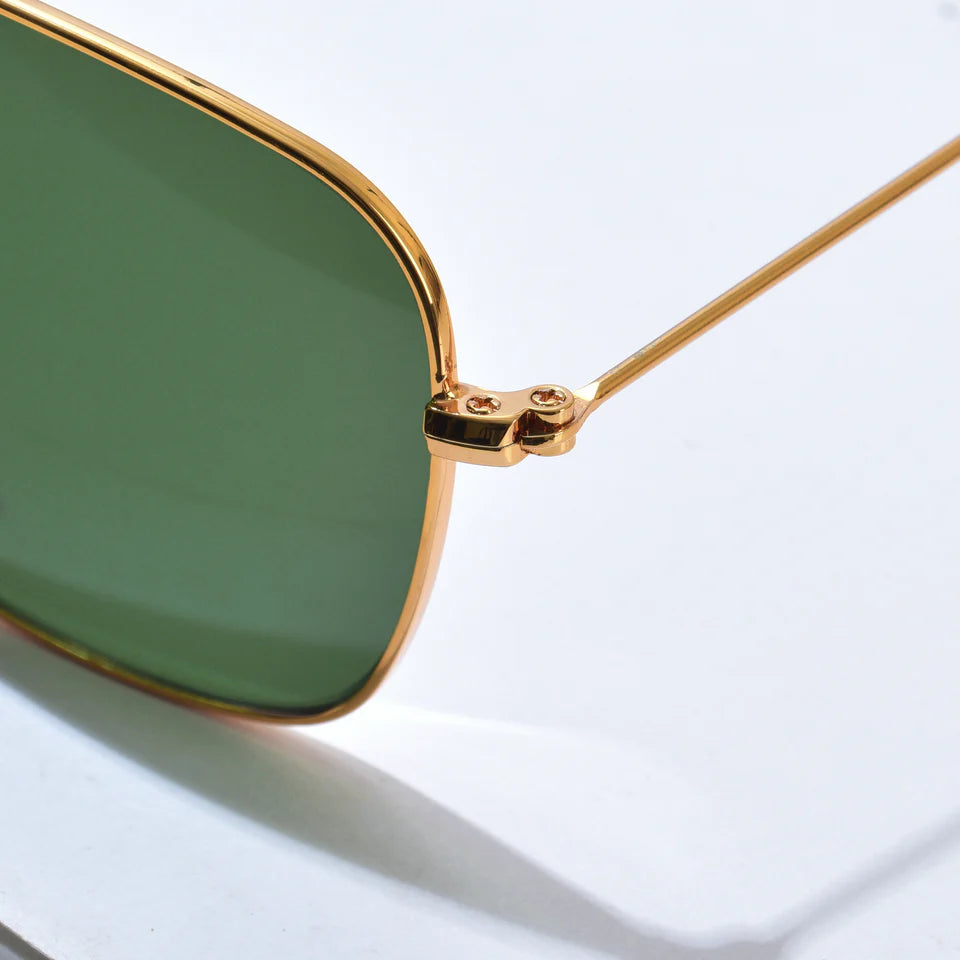 Timeless Medium Metal Frame Sunglasses | UV400 Protection | Black, Brown and Green Color Lens
