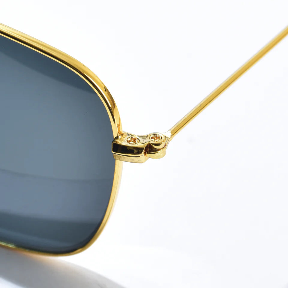 Timeless Medium Metal Frame Sunglasses | UV400 Protection | Black, Brown and Green Color Lens