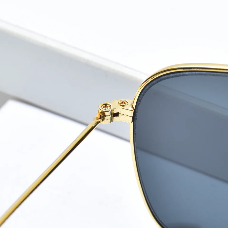 Timeless Medium Metal Frame Sunglasses | UV400 Protection | Black, Brown and Green Color Lens