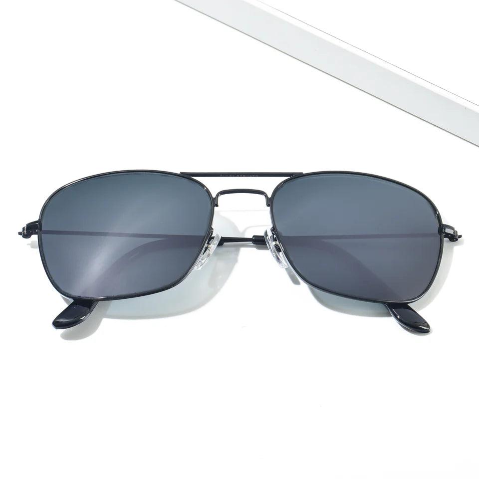 Timeless Medium Metal Frame Sunglasses | UV400 Protection | Black, Brown and Green Color Lens