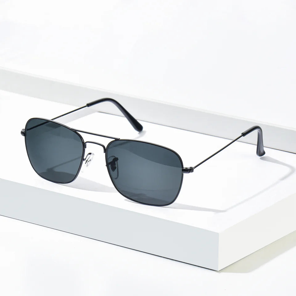 Timeless Medium Metal Frame Sunglasses | UV400 Protection | Black, Brown and Green Color Lens