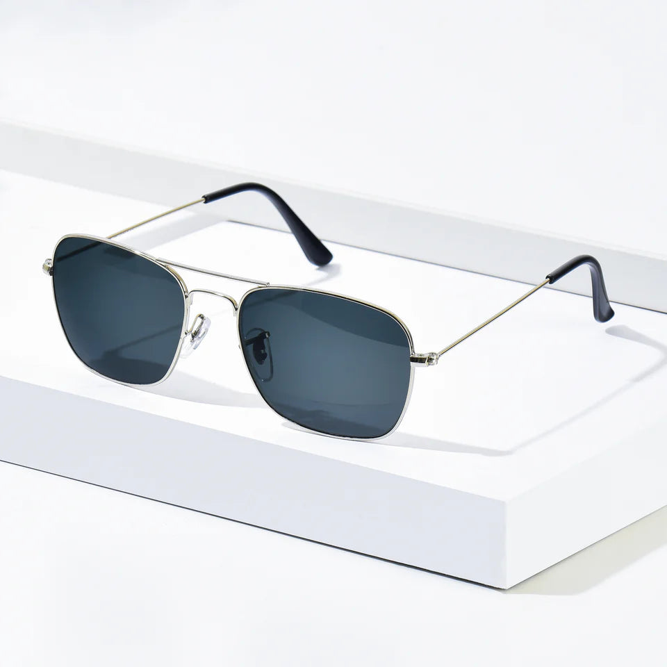 Timeless Medium Metal Frame Sunglasses | UV400 Protection | Black, Brown and Green Color Lens