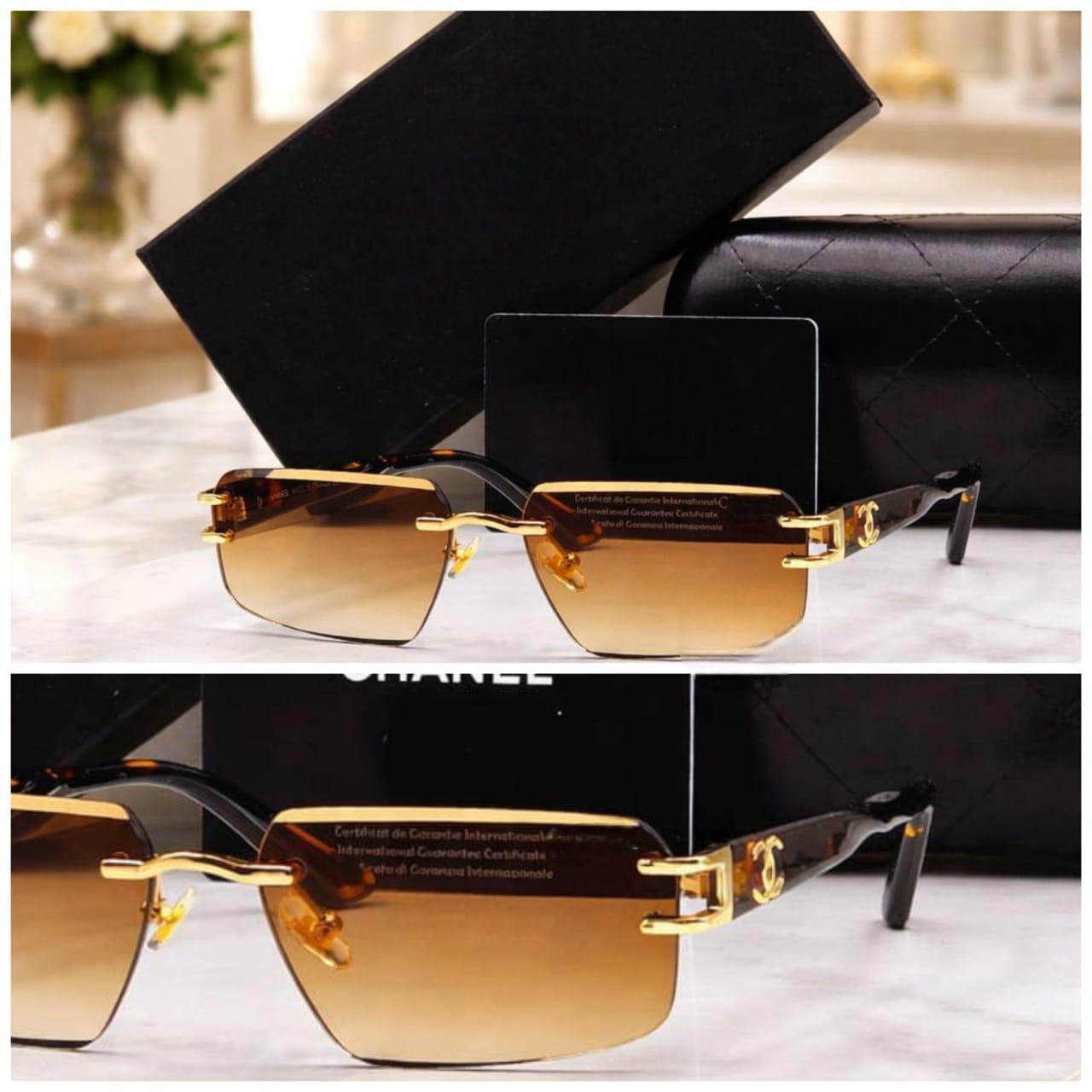 Designer style rimless sunglasses premium packaging display