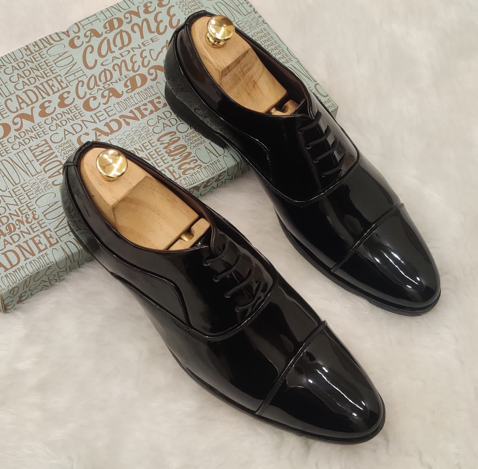 Ethnic Shiny Black and Brown Mens Party Wear Premium Quality Formal Shoes - FunkyTradition