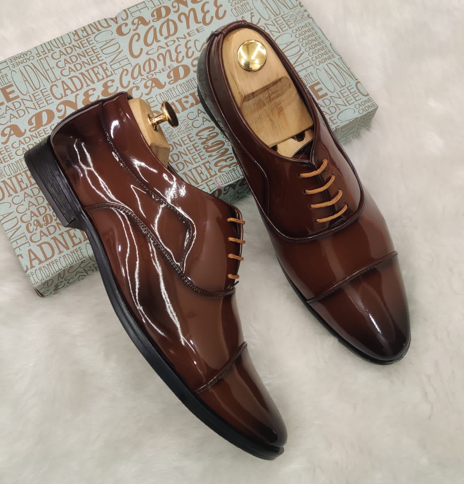 Ethnic Shiny Black and Brown Mens Party Wear Premium Quality Formal Shoes - FunkyTradition