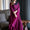 Women Wine Colored Embroidered Round Neck Fit And Flare Gown- Adiba Fashion