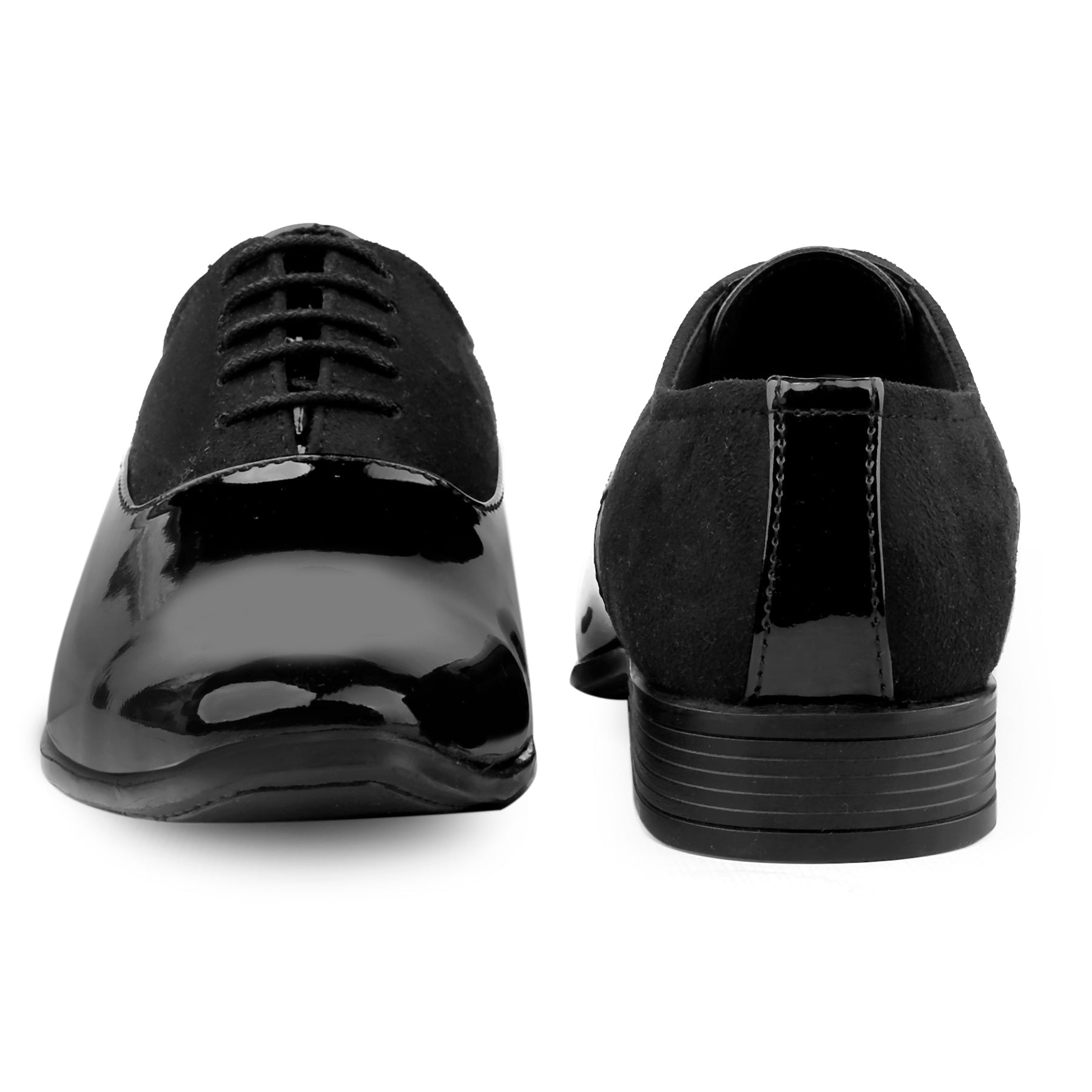 FunkyTradition Classy Office, Wedding, Party Wear Black Shoes With Lace-Up