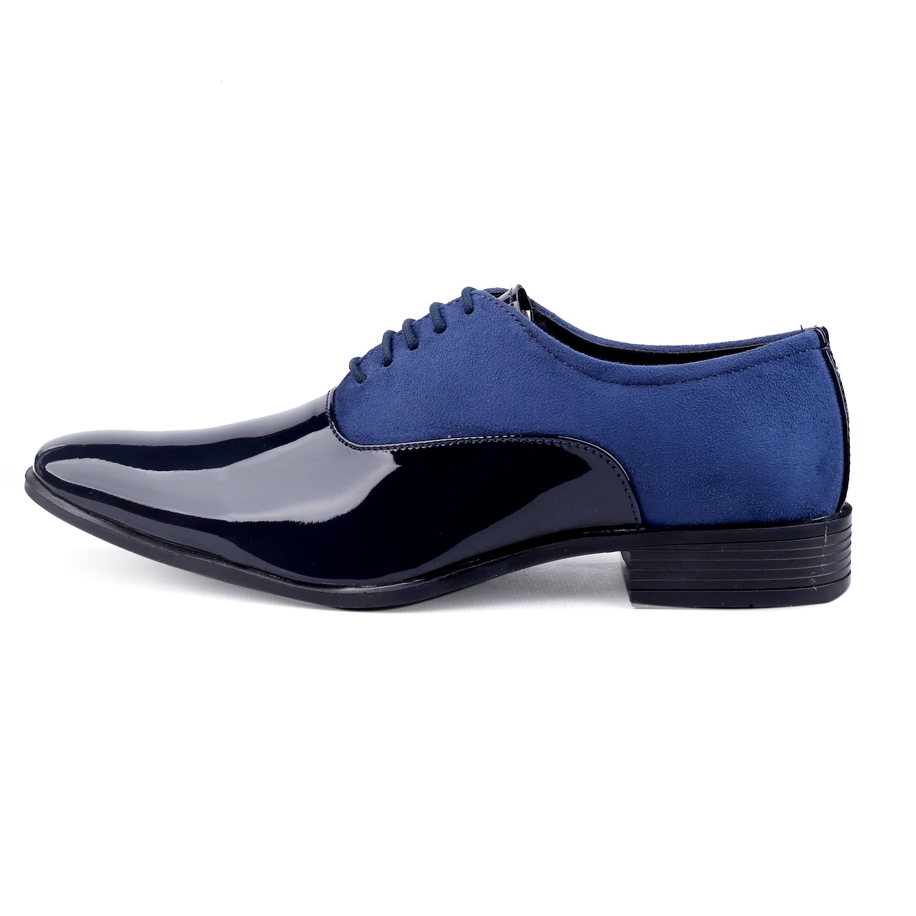 FunkyTradition Classy Office, Wedding, Party Wear Blue Shoes With Lace-Up