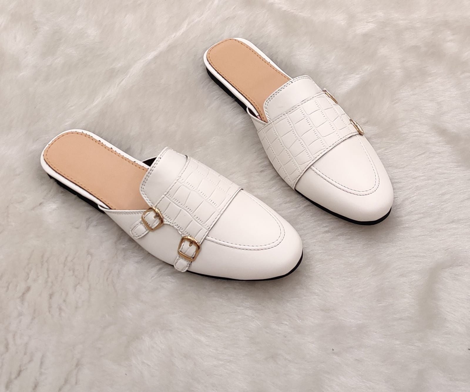 FunkyTradition Men Black White Colour MONK Mules Outdoor Formal Casual Ethnic Loafer