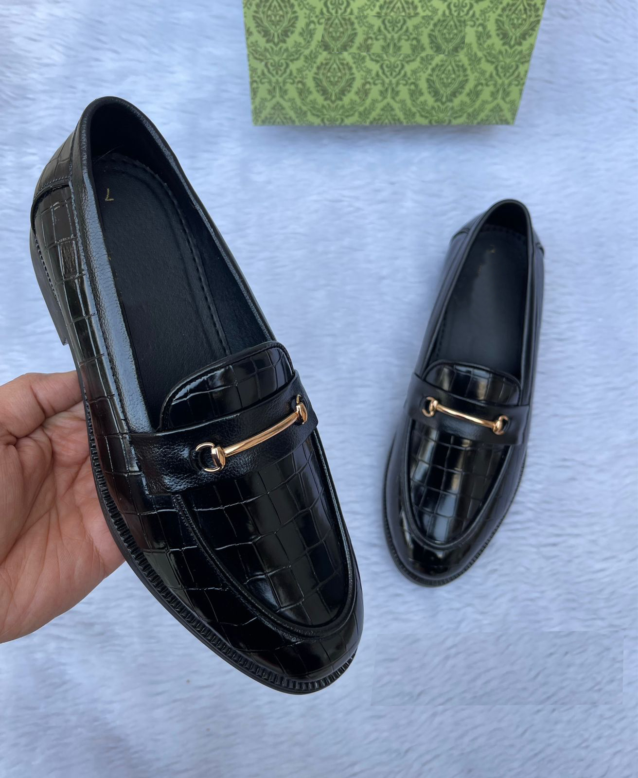 FunkyTradition Men Croc Pattern Multi Colour Outdoor Formal Casual Ethnic Loafer
