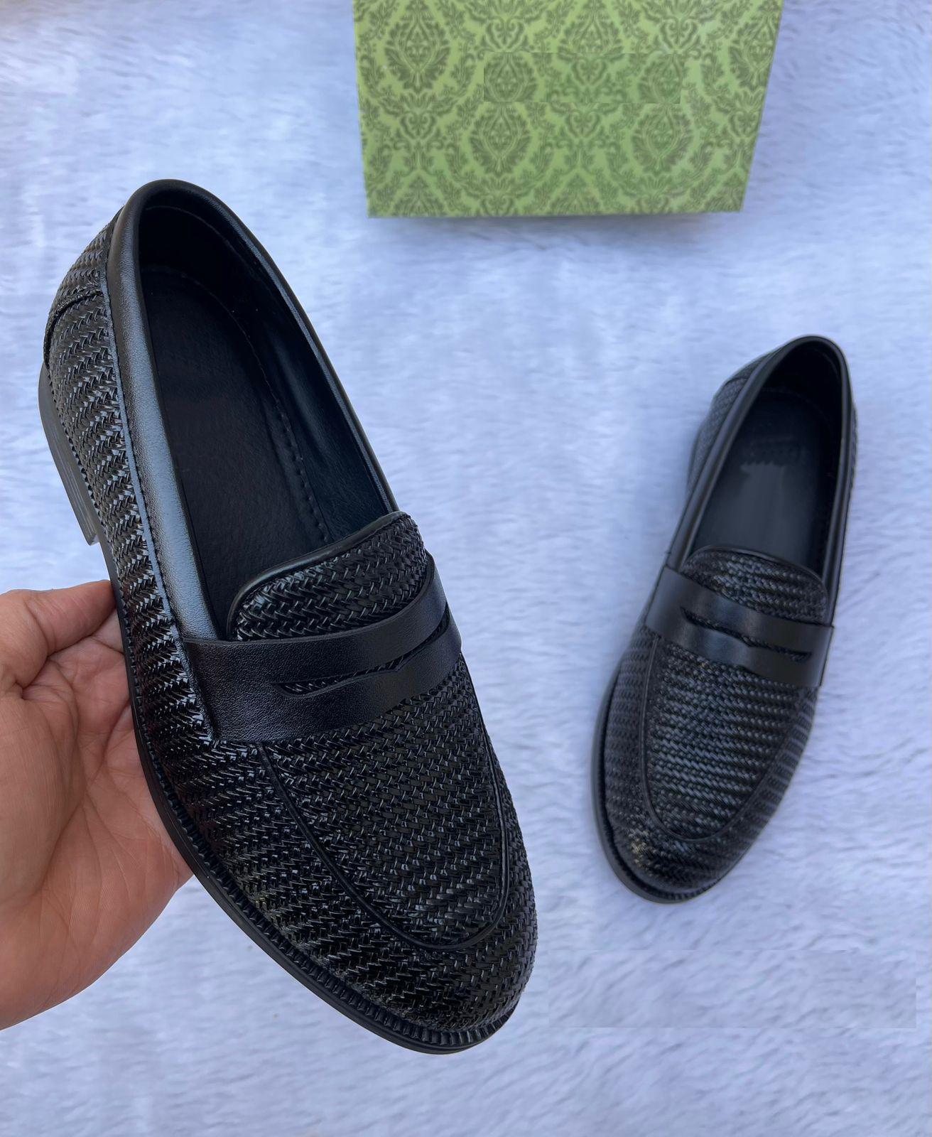 FunkyTradition Men Pattern Black Colour Outdoor Formal Casual Ethnic Loafer