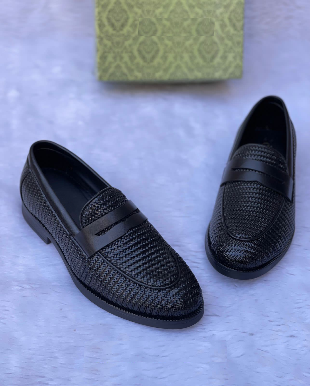 FunkyTradition Men Pattern Black Colour Outdoor Formal Casual Ethnic Loafer