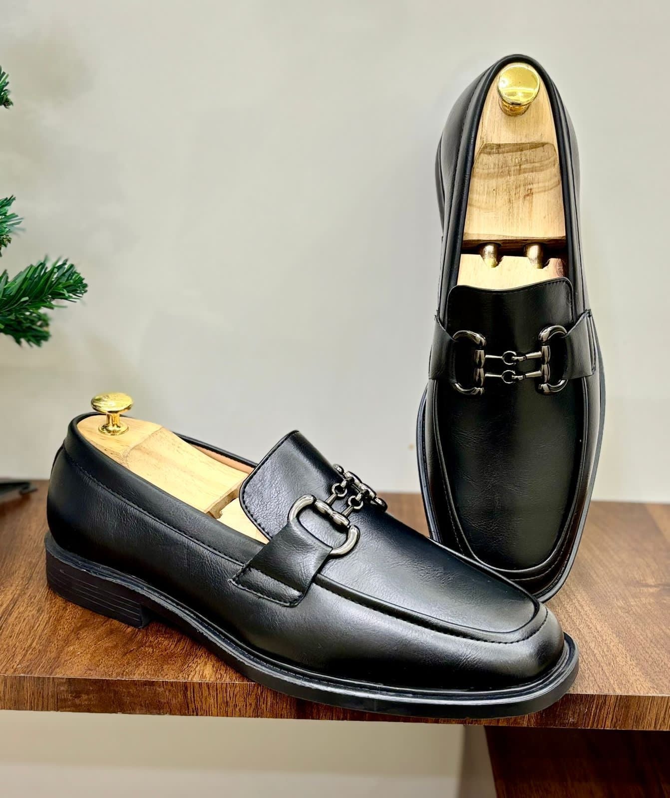 FunkyTradition Stylish Matte Black Brown Loafers Casual And Party Wear Shoes For Men