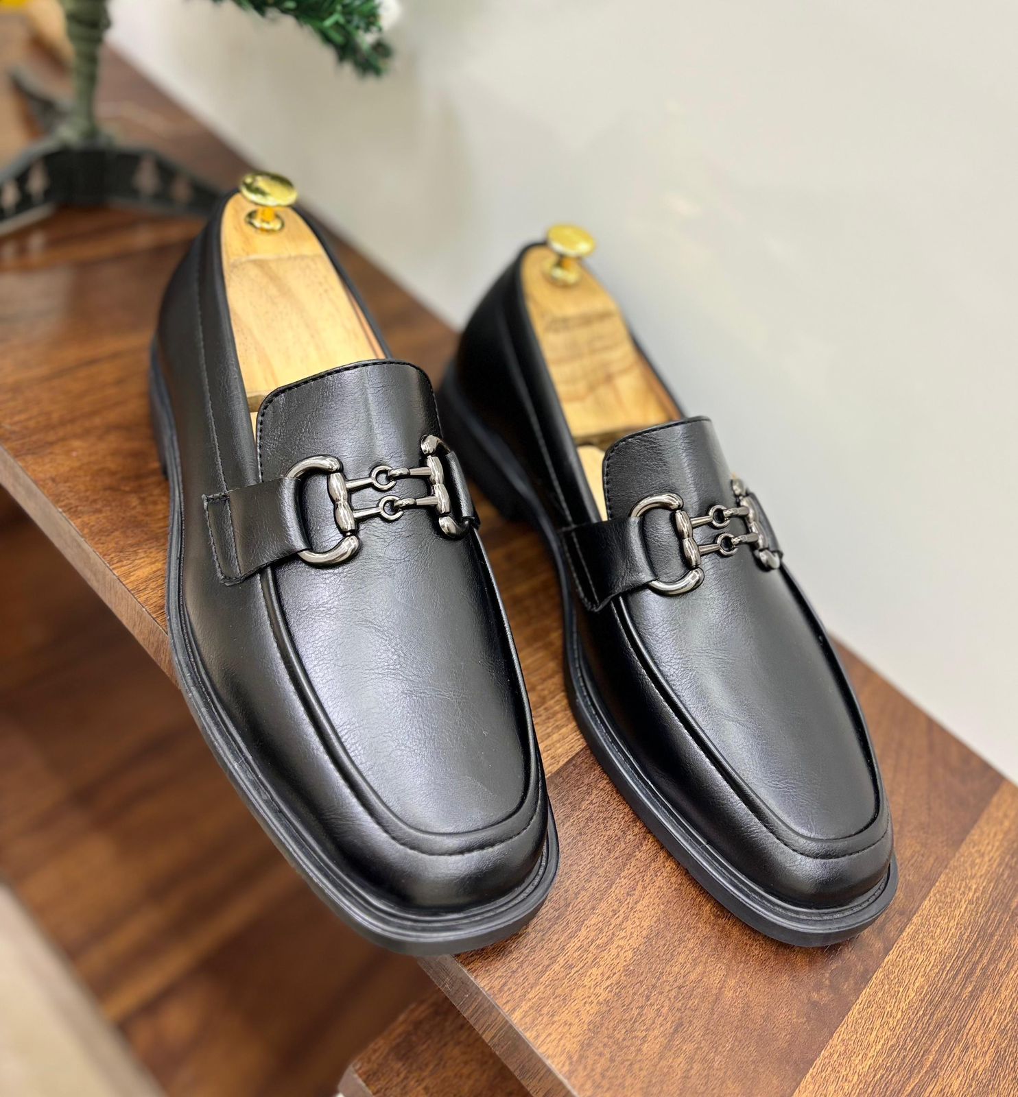 FunkyTradition Stylish Matte Black Brown Loafers Casual And Party Wear Shoes For Men