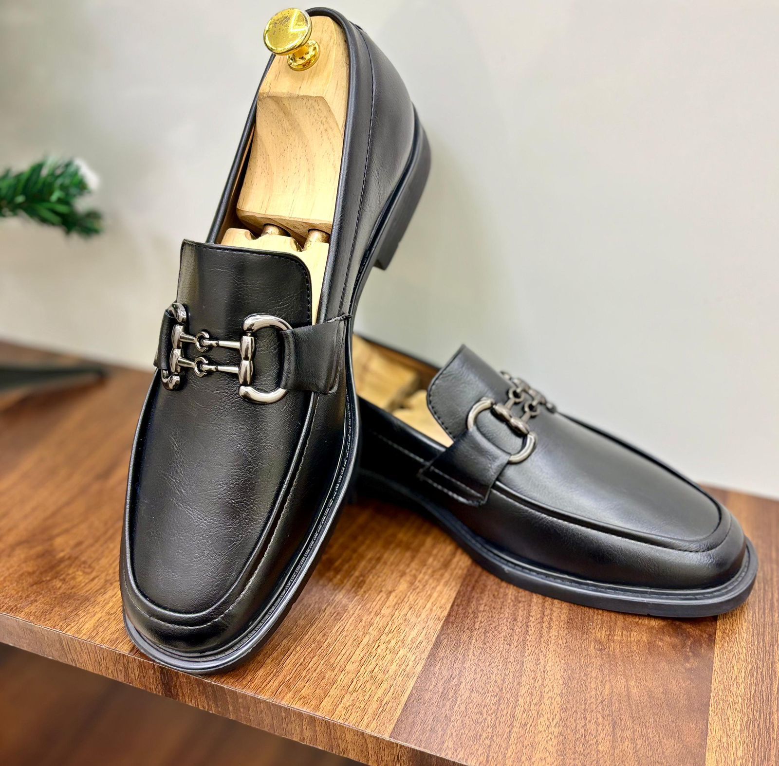 FunkyTradition Stylish Matte Black Brown Loafers Casual And Party Wear Shoes For Men