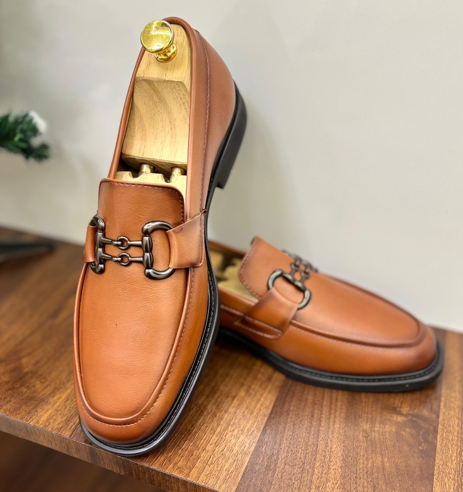FunkyTradition Stylish Matte Black Brown Loafers Casual And Party Wear Shoes For Men