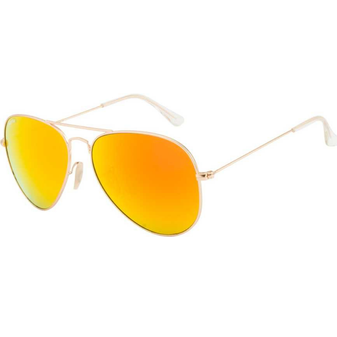 Stylish Gold and Orange Aviator Sunglasses For Men And Women-FunkyTradition