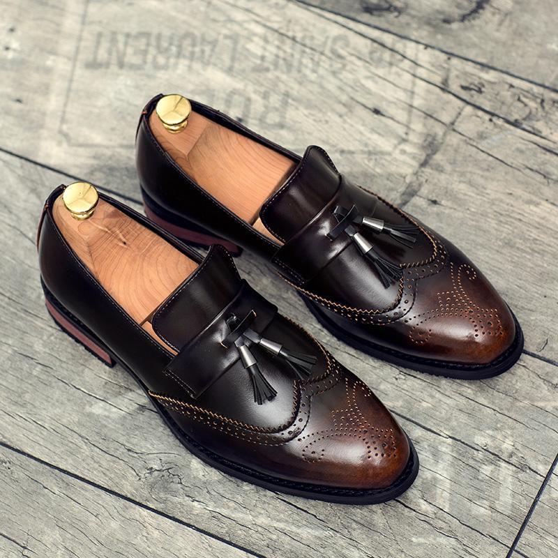 FunkyTradition Men Brown Cherry Colour Outdoor Formal Casual Ethnic Loafer