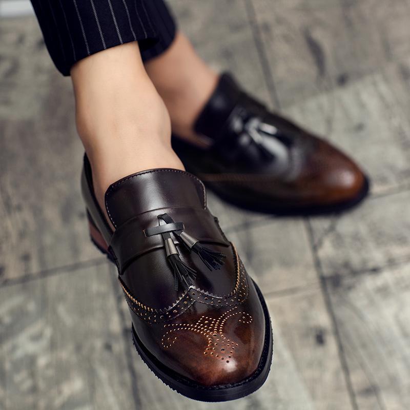 FunkyTradition Men Brown Cherry Colour Outdoor Formal Casual Ethnic Loafer